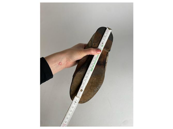 Mocassino Horsebit Monogram Vintage Gucci EU37 Beige - vista 5