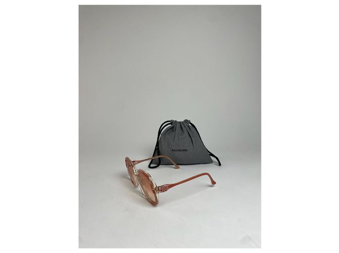 Vintage Balenciaga Übergroße Sonnenbrille Rot Orange - Ansicht 2
