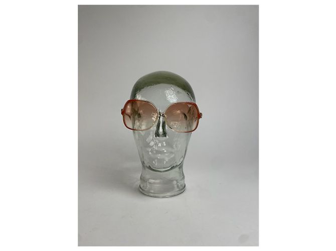 Vintage Balenciaga Übergroße Sonnenbrille Rot Orange - Ansicht 3