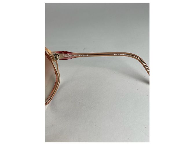 Vintage Balenciaga Übergroße Sonnenbrille Rot Orange - Ansicht 5