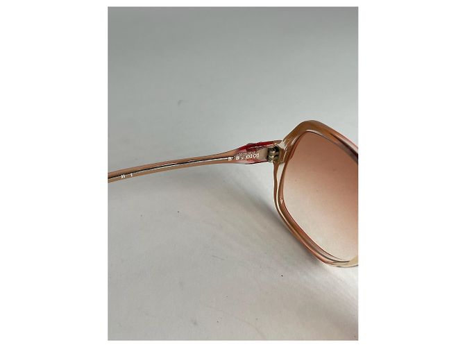 Vintage Balenciaga Übergroße Sonnenbrille Rot Orange - Ansicht 6