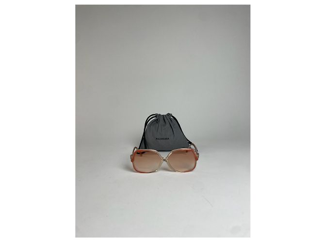 Vintage Balenciaga Übergroße Sonnenbrille Rot Orange - Ansicht 9