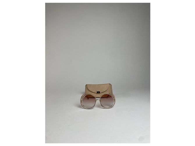 Vintage Chloé Übergroße Sonnenbrille Golden - Ansicht 2