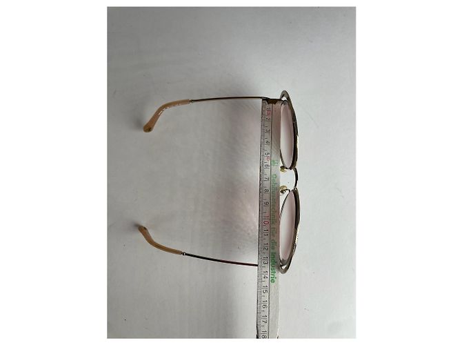 Vintage Chloé Übergroße Sonnenbrille Golden - Ansicht 5