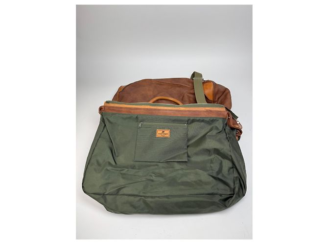 Vintage Courreges Leder Reisetasche Braun - Ansicht 3