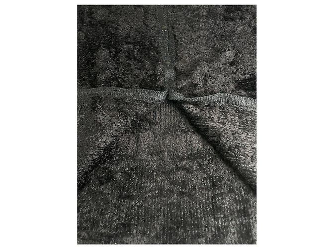 Dior Giacca con zip in pelliccia finta vintage nera M Nero - vista 11