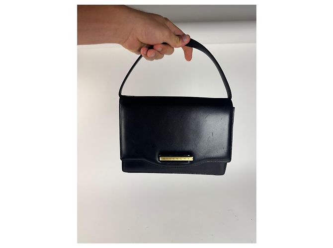 Vintage Givenchy Ledertasche schwarz - Ansicht 11