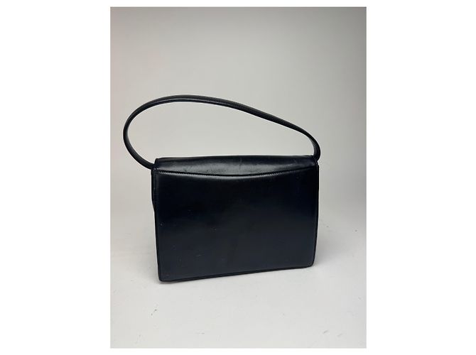 Vintage Givenchy Ledertasche schwarz - Ansicht 2