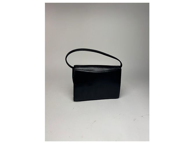 Vintage Givenchy Ledertasche schwarz - Ansicht 8