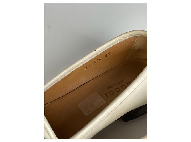 Mocassini in pelle vintage Gucci bianchi EU35 Bianco - vista 2