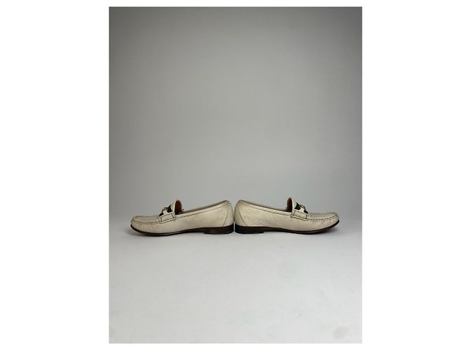 Mocassini in pelle vintage Gucci bianchi EU35 Bianco - vista 4