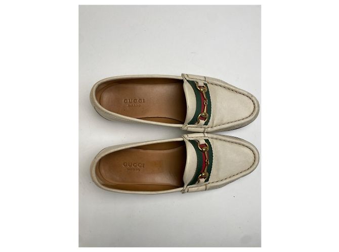 Mocassini in pelle vintage Gucci bianchi EU35 Bianco - vista 7