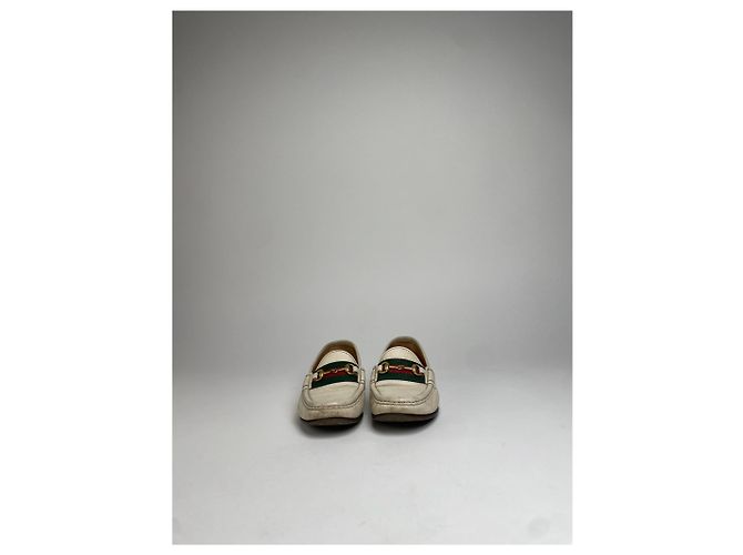 Mocassini in pelle vintage Gucci bianchi EU35 Bianco - vista 9