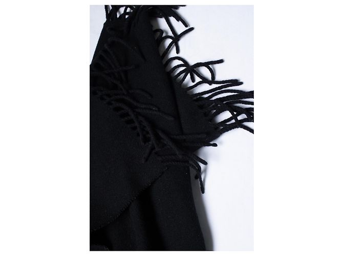Acne Studios, Bufanda de flecos negros - vista 3
