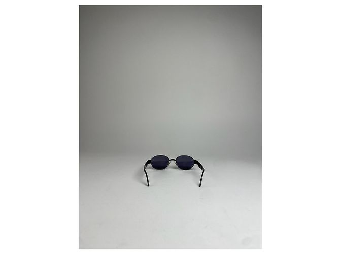 Occhiali da sole retro in metallo Fendi FF vintage neri Nero - vista 10