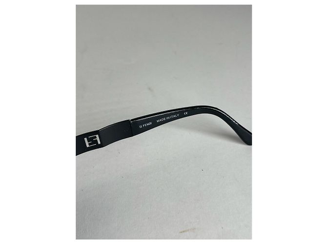 Occhiali da sole retro in metallo Fendi FF vintage neri Nero - vista 9