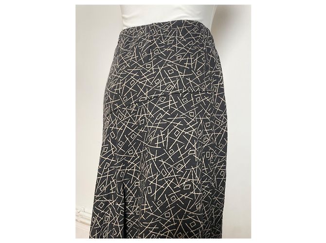 Comme Des Garcons Saia abstrata vintage Comme Des Garçons preta e dourada M Preto - vista 10