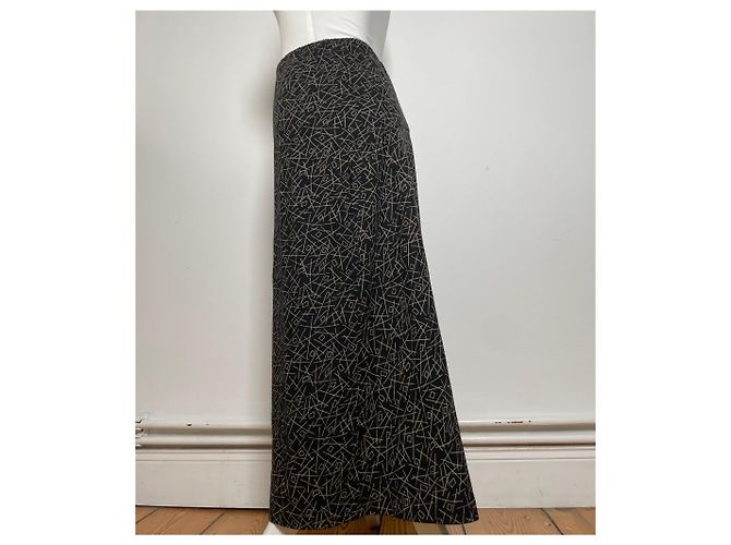 Comme Des Garcons Saia abstrata vintage Comme Des Garçons preta e dourada M Preto - vista 4