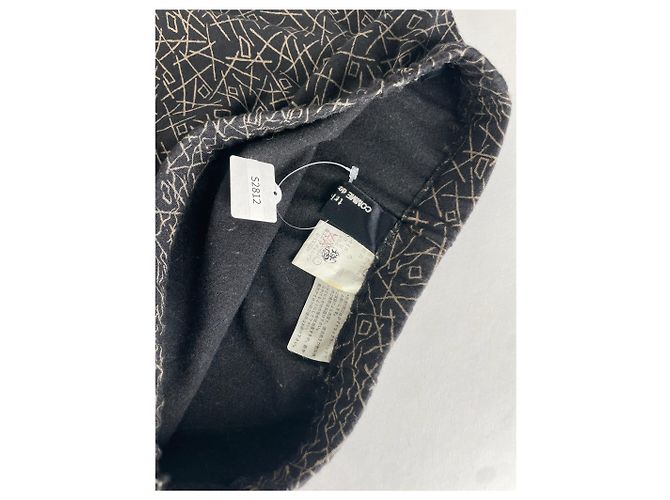 Comme Des Garcons Saia abstrata vintage Comme Des Garçons preta e dourada M Preto - vista 6