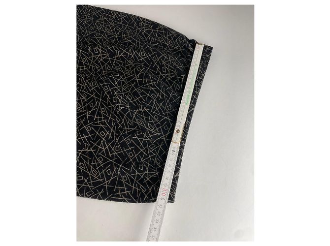 Comme Des Garcons Saia abstrata vintage Comme Des Garçons preta e dourada M Preto - vista 7