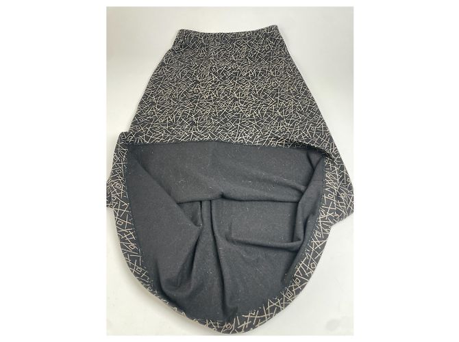 Comme Des Garcons Saia abstrata vintage Comme Des Garçons preta e dourada M Preto - vista 8
