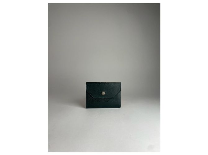 Vintage Givenchy Snake Emblossed Leather Wallet Green - view 4