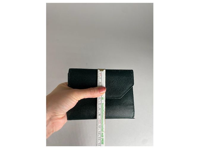 Vintage Givenchy Snake Emblossed Leather Wallet Green - view 9