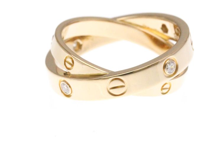 Cartier Be Love Diamantring Silber Golden - Ansicht 4