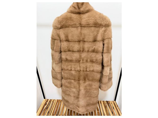 Autre Marque Abrigo de visón para mujeres Castaño - vista 10