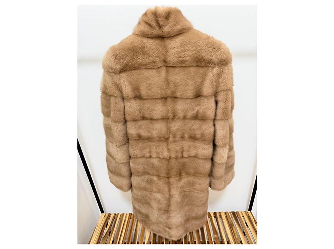 Autre Marque Abrigo de visón para mujeres Castaño - vista 5