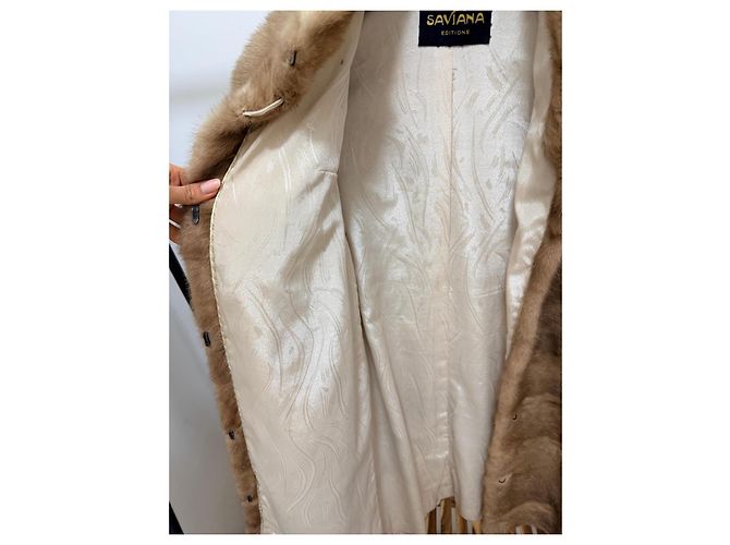 Autre Marque Abrigo de visón para mujeres Castaño - vista 6