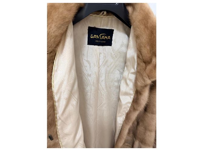Autre Marque Abrigo de visón para mujeres Castaño - vista 7