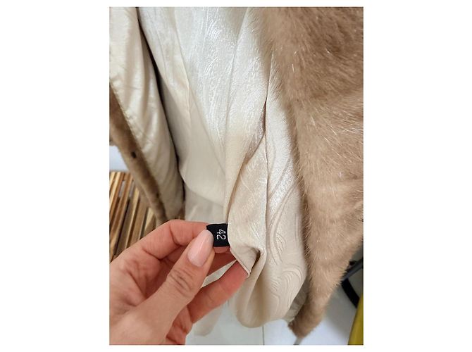 Autre Marque Abrigo de visón para mujeres Castaño - vista 9