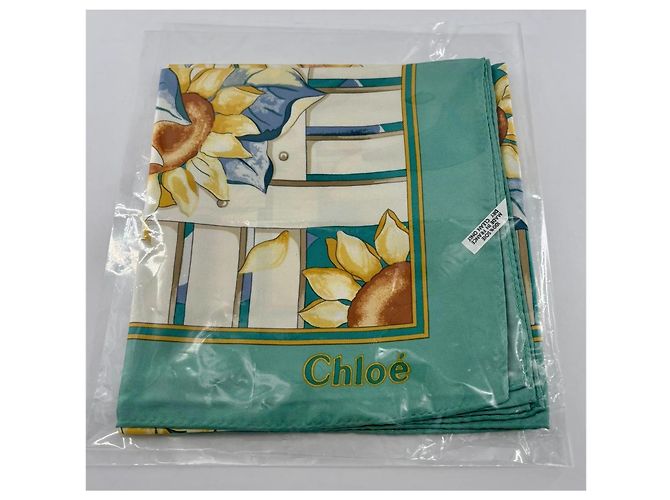 Chloé Paris: Gedichte in Seide – Vintage Blumen-Schal Mehrfarben - Ansicht 10