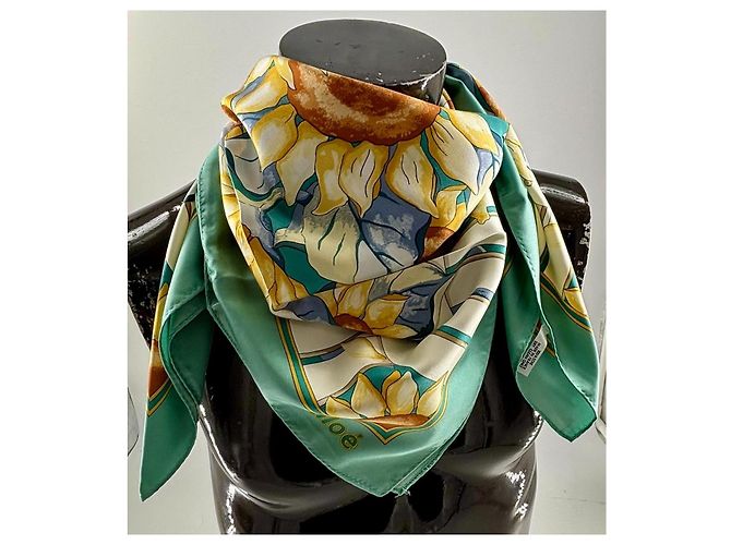 Chloé Paris: Gedichte in Seide – Vintage Blumen-Schal Mehrfarben - Ansicht 4
