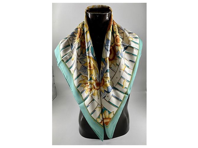 Chloé Paris: Gedichte in Seide – Vintage Blumen-Schal Mehrfarben - Ansicht 6