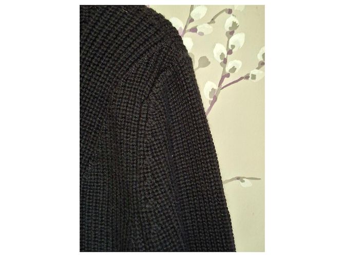 Autre Marque Black merino wool sweater LILYSILK - view 5