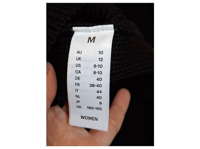 Autre Marque Black merino wool sweater LILYSILK - view 7
