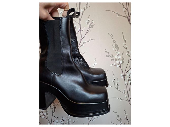 Jonak Botas Chelsea negras con plataforma Negro - vista 2