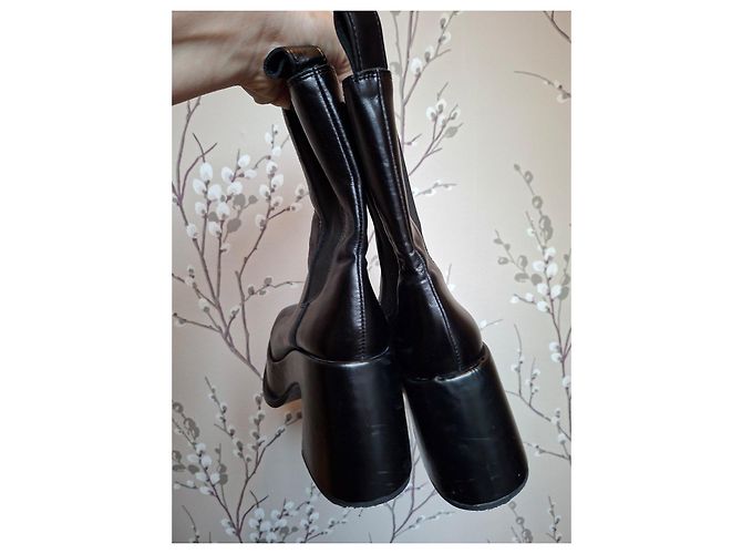 Jonak Botas Chelsea negras con plataforma Negro - vista 4