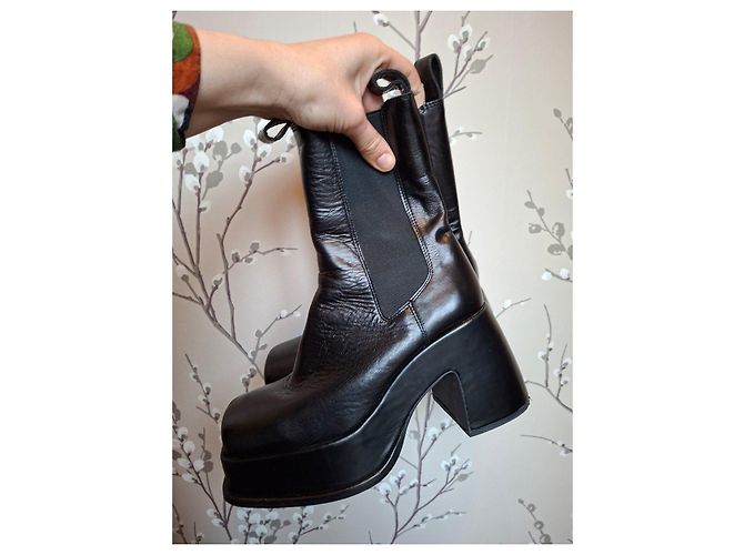 Jonak Botas Chelsea negras con plataforma Negro - vista 5