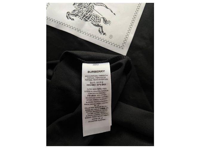 T-shirt Burberry nera in cotone Nero - vista 6