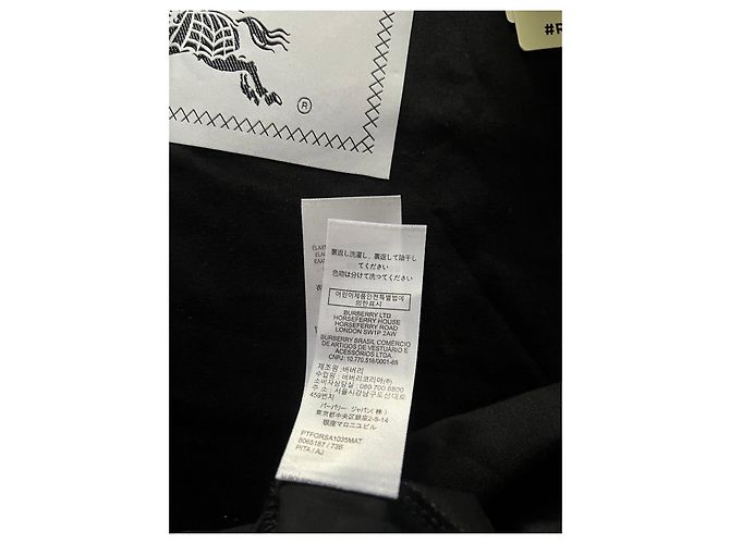 T-shirt Burberry nera in cotone Nero - vista 7