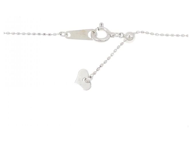 Autre Marque Collana con diamanti a tre pietre in oro bianco Au750 Argento - vista 5