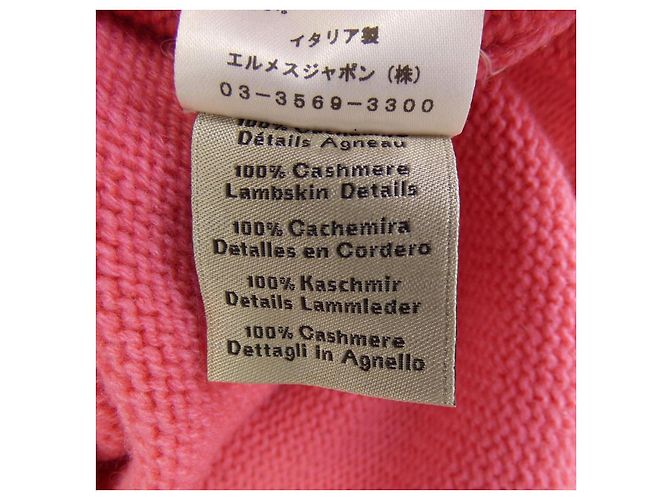 Jersey de cachemira Hermès L Rosa - vista 3