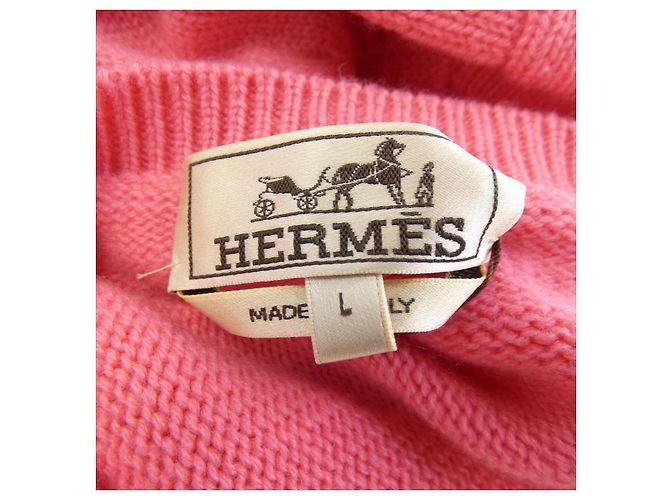 Jersey de cachemira Hermès L Rosa - vista 4