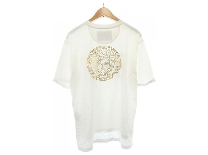 Autre Marque Camiseta de algodón Fendace de Versace Beige Dorado - vista 2