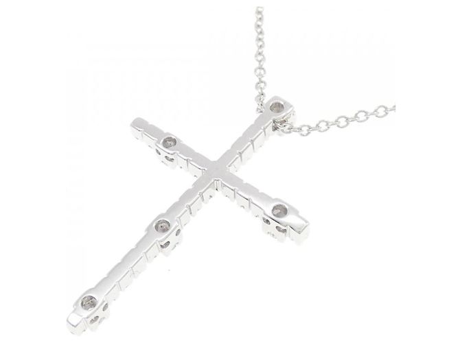Autre Marque Damiani SIMBOLI 750 Weißgold-Diamant-Halskette Silber - Ansicht 4