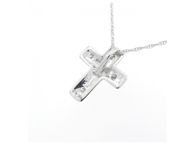 Autre Marque Collana con croce di diamante in oro bianco Au750 Argento - vista 4