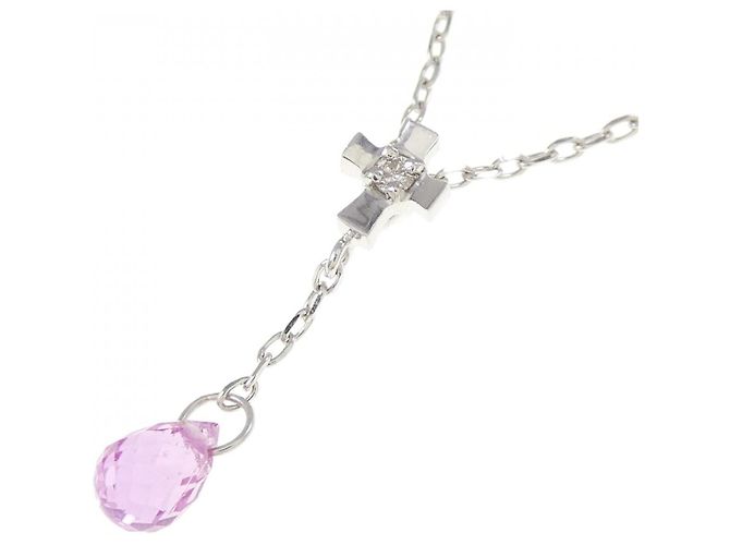 Autre Marque Au750 Saphir-Diamant-Halskette Silber - Ansicht 3